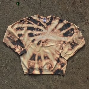 Rocky Mountains Bleached Tie Dye Crewneck